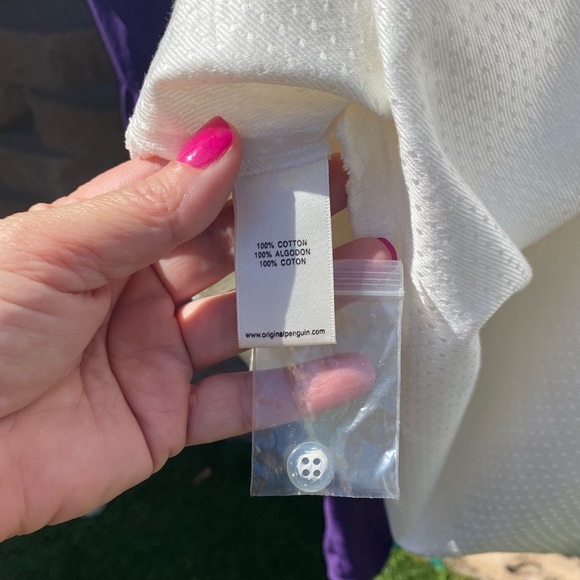 NWT-Original Penguin Brand Sz-S Swiss Dot off-white dress w/pockets! - Picture 5 of 5